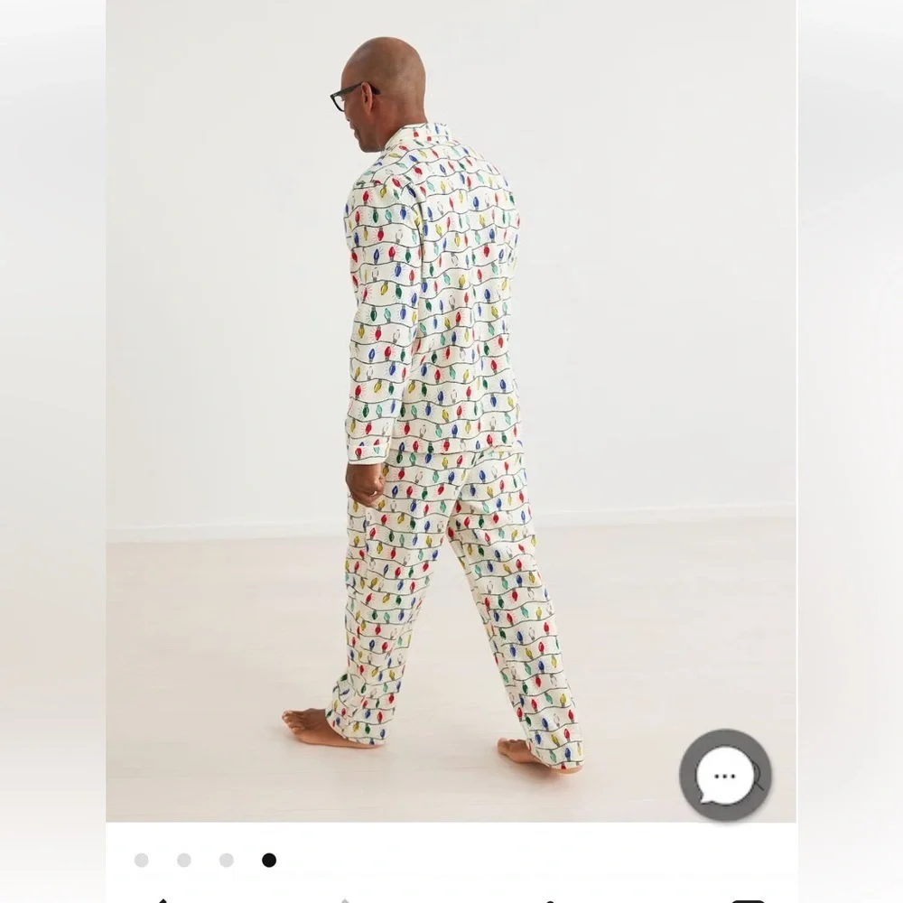 NWOT Hanna Andersson Unisex Bright Bulbs Pajama Set Size Small - Picture 3 of 11